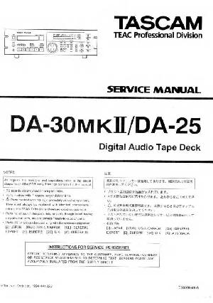 Сервисная инструкция Tascam DA-25, DA-30MKII ― Manual-Shop.ru