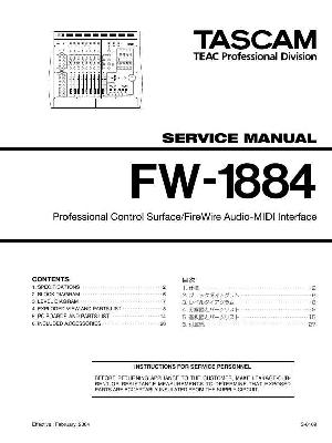 Сервисная инструкция Tascam FW-1884 ― Manual-Shop.ru