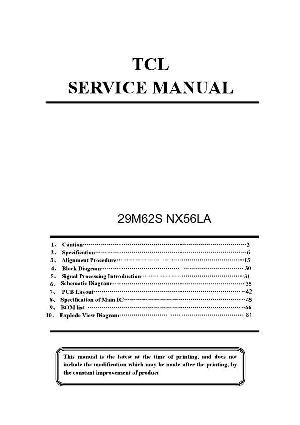 Сервисная инструкция TCL LA29M62S, NX56LA ― Manual-Shop.ru