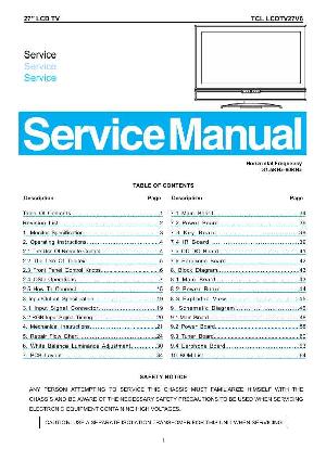 Сервисная инструкция TCL LCDTV27V6 ― Manual-Shop.ru