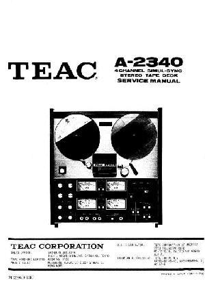 Сервисная инструкция Teac A-2340 ― Manual-Shop.ru