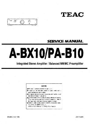 Сервисная инструкция Teac A-BX10, PA-B10  ― Manual-Shop.ru