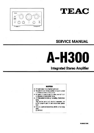 Сервисная инструкция Teac A-H300 ― Manual-Shop.ru