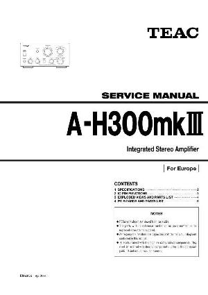 Сервисная инструкция Teac A-H300MK3 ― Manual-Shop.ru