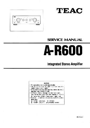 Сервисная инструкция Teac A-R600 ― Manual-Shop.ru