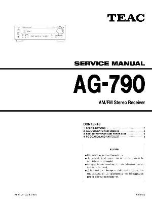 Сервисная инструкция Teac AG-790 ― Manual-Shop.ru