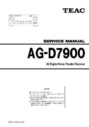 Сервисная инструкция Teac AG-D7900 ― Manual-Shop.ru