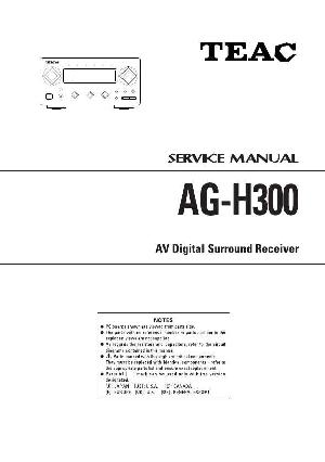 Сервисная инструкция Teac AG-H300 ― Manual-Shop.ru