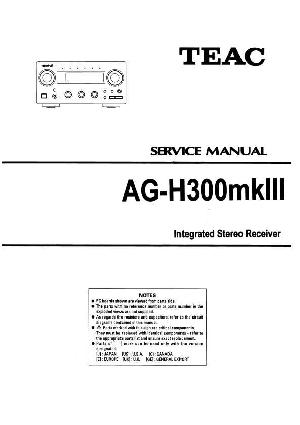 Сервисная инструкция Teac AG-H300MK3 ― Manual-Shop.ru