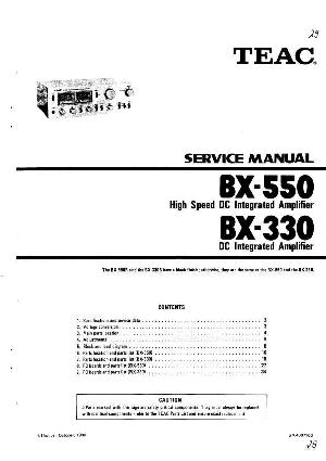 Сервисная инструкция Teac BX-330, BX-550 ― Manual-Shop.ru