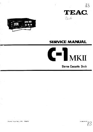 Сервисная инструкция Teac C-1MKII ― Manual-Shop.ru