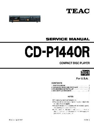 Сервисная инструкция Teac CD-P1440R ― Manual-Shop.ru