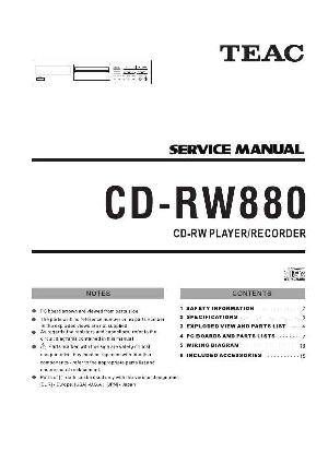 Сервисная инструкция Teac CD-RW880 ― Manual-Shop.ru
