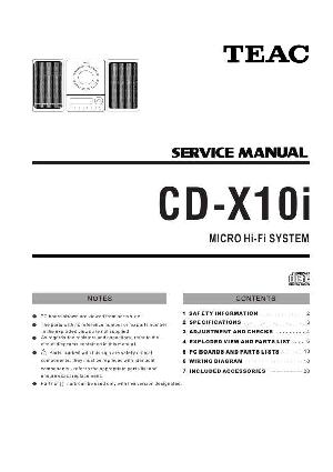 Сервисная инструкция Teac CD-X10I ― Manual-Shop.ru