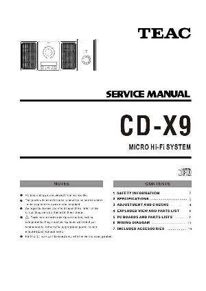 Сервисная инструкция Teac CD-X9 ― Manual-Shop.ru
