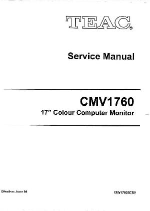Сервисная инструкция Teac CMV1760 ― Manual-Shop.ru
