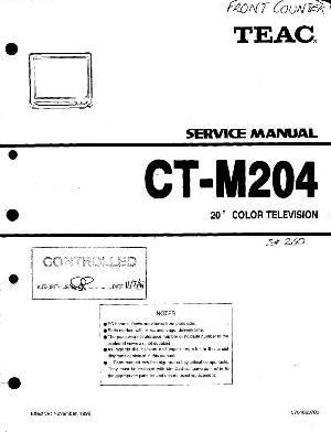 Сервисная инструкция Teac CT-M204 ― Manual-Shop.ru