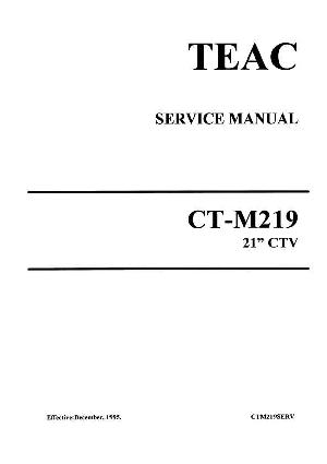 Сервисная инструкция Teac CT-M219 ― Manual-Shop.ru