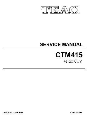 Service manual Teac CT-M415 ― Manual-Shop.ru