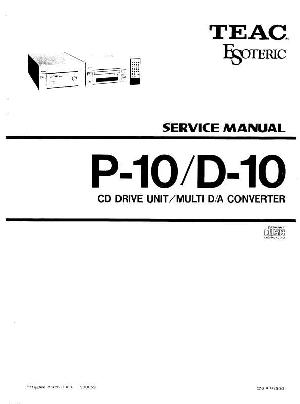 Сервисная инструкция Teac D-10, P-10 ― Manual-Shop.ru