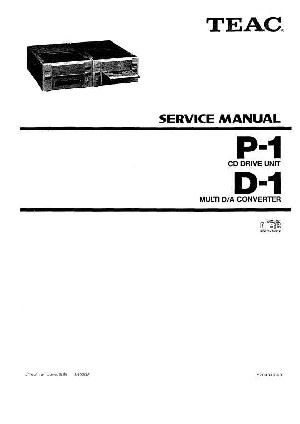 Сервисная инструкция Teac D-1, P-1 ― Manual-Shop.ru