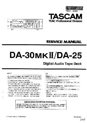Service manual Teac DA-25, DA-30MKII  ― Manual-Shop.ru