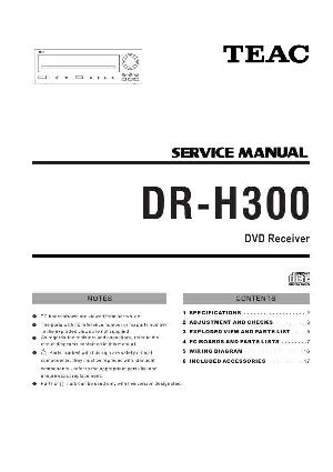 Сервисная инструкция Teac DR-H300 ― Manual-Shop.ru