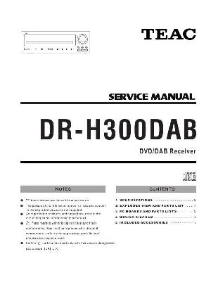 Сервисная инструкция Teac DR-H300DAB ― Manual-Shop.ru