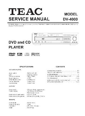 Сервисная инструкция Teac DV-4000 ― Manual-Shop.ru