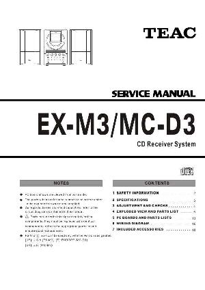 Сервисная инструкция Teac EX-M3, MC-D3 ― Manual-Shop.ru