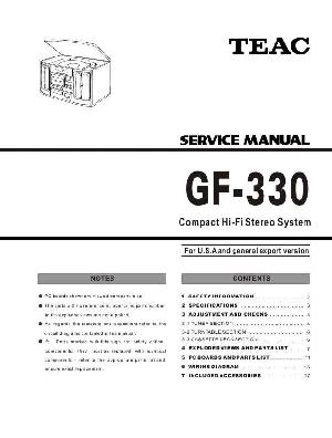 Сервисная инструкция Teac GF-330 ― Manual-Shop.ru