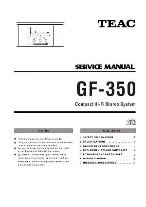 Сервисная инструкция Teac GF-350 ― Manual-Shop.ru