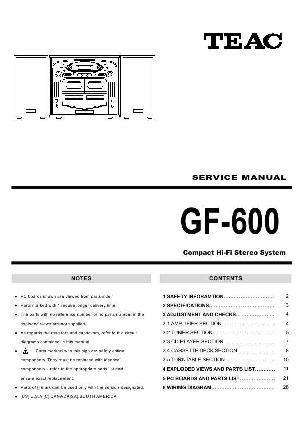 Сервисная инструкция Teac GF-600 ― Manual-Shop.ru