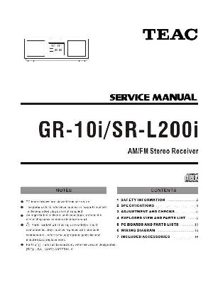 Сервисная инструкция Teac GR-10I, SR-L200 ― Manual-Shop.ru