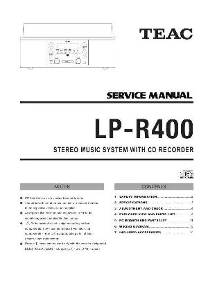 Сервисная инструкция Teac LP-R400 ― Manual-Shop.ru