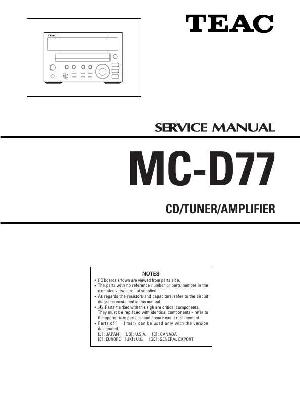 Сервисная инструкция Teac MC-D77 ― Manual-Shop.ru