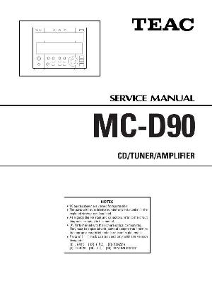 Сервисная инструкция Teac MC-D90 ― Manual-Shop.ru