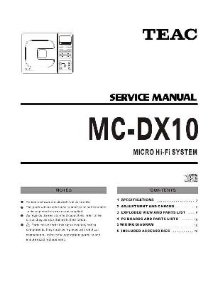 Сервисная инструкция Teac MC-DX10 ― Manual-Shop.ru