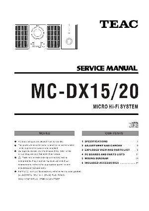 Сервисная инструкция Teac MC-DX15, MC-DX20 ― Manual-Shop.ru