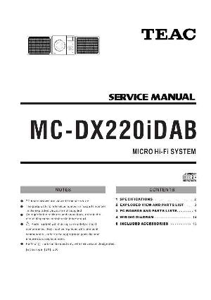 Сервисная инструкция Teac MC-DX220IDAB ― Manual-Shop.ru