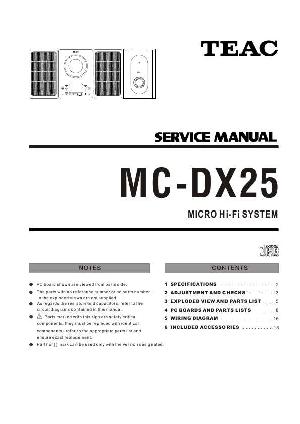 Сервисная инструкция Teac MC-DX25 ― Manual-Shop.ru