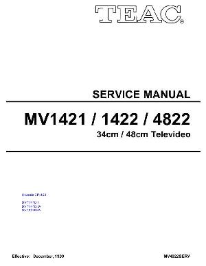 Сервисная инструкция Teac MV-1421, MV-1422, MV-4822 ― Manual-Shop.ru