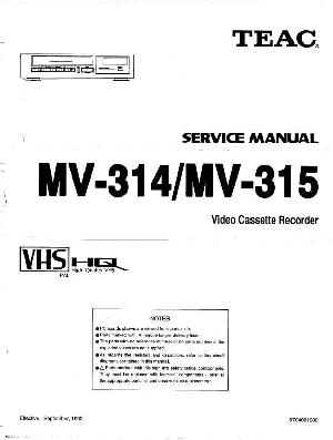 Сервисная инструкция Teac MV-314, MV-315 ― Manual-Shop.ru