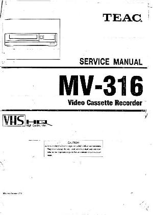Сервисная инструкция Teac MV-316 ― Manual-Shop.ru