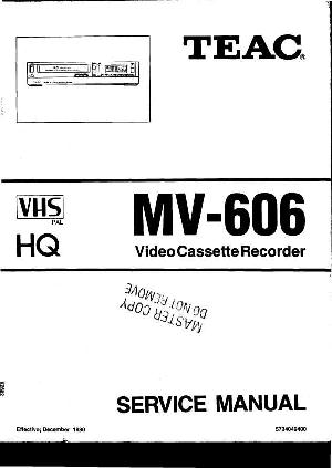 Сервисная инструкция Teac MV-606 ― Manual-Shop.ru