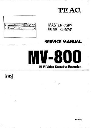 Сервисная инструкция Teac MV-800 ― Manual-Shop.ru