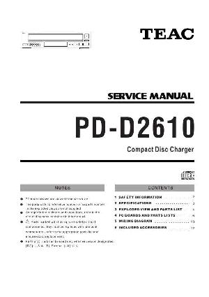 Сервисная инструкция Teac PD-D2610 ― Manual-Shop.ru