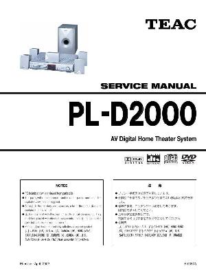 Сервисная инструкция Teac PL-D2000 ― Manual-Shop.ru