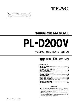 Сервисная инструкция Teac PL-D200V ― Manual-Shop.ru