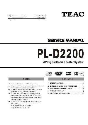 Сервисная инструкция Teac PL-D2200 ― Manual-Shop.ru